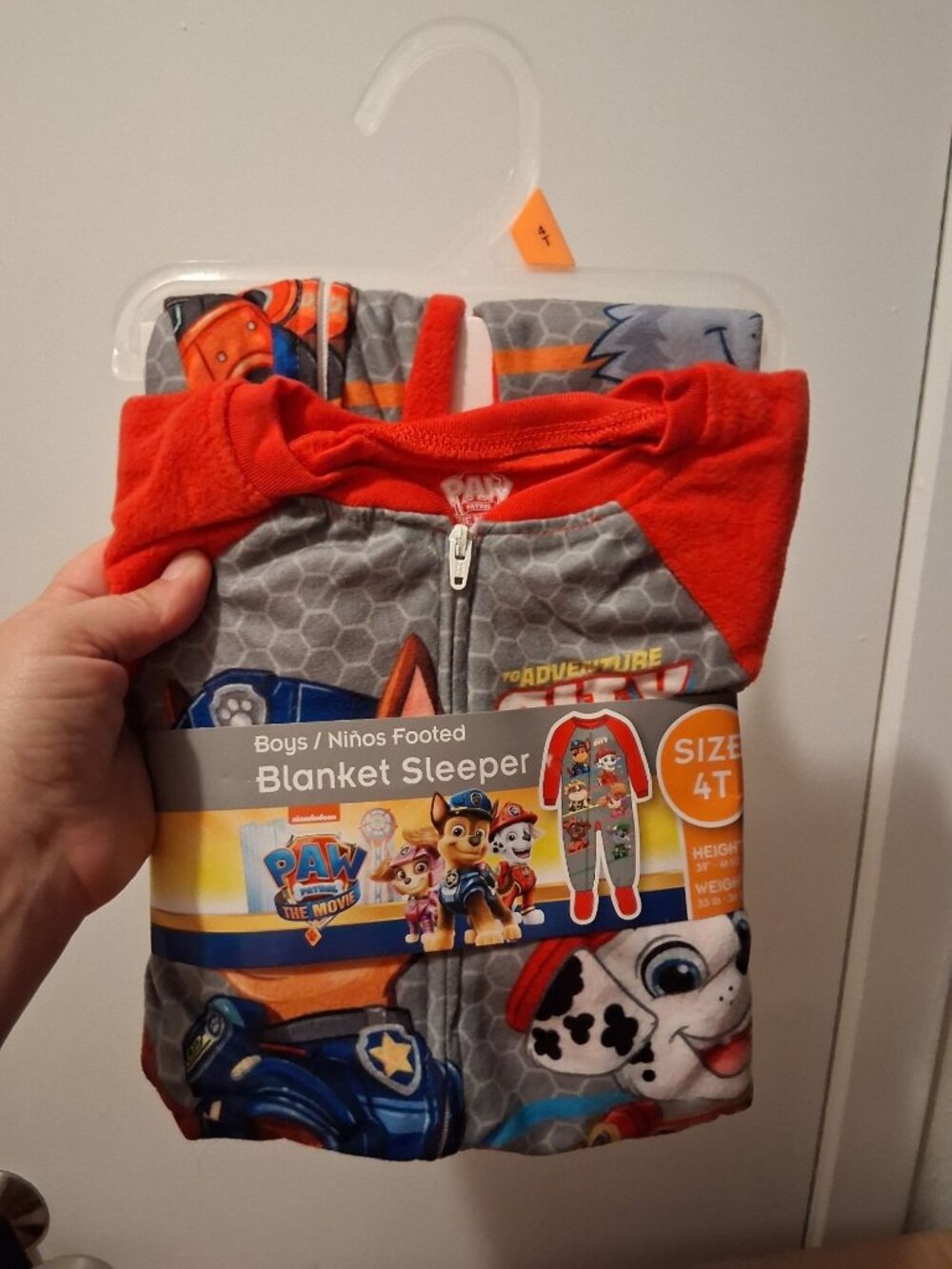 Paw Patrol Fleece Pajamas Boys Size 4T